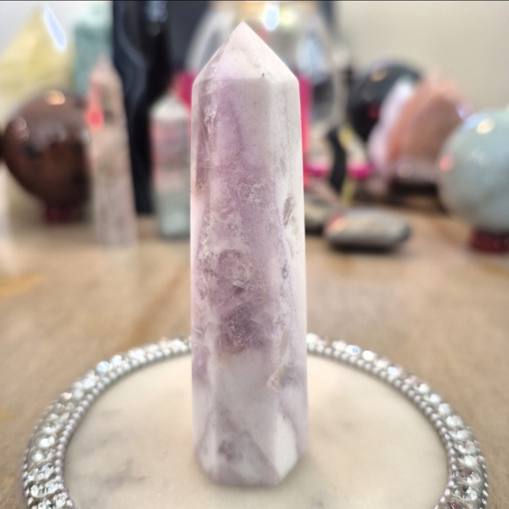 Natural Fluorite Crystal Point Obelisk Tower #Z - Picture 5 of 6